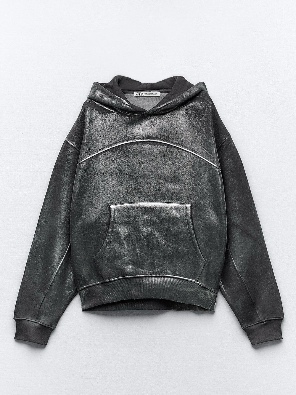 Metallic Silver Hoodie